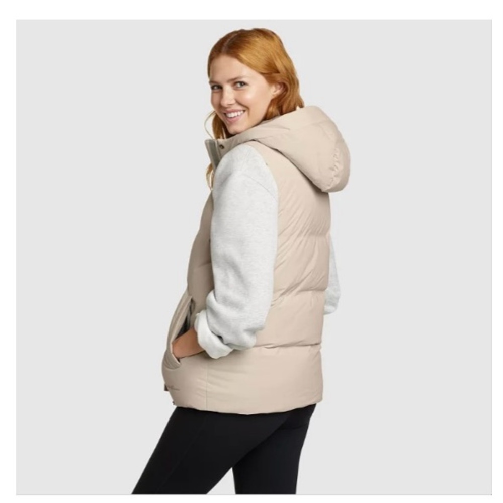 Like New Eddie Bauer Glacier Peak Hooded Down Vest